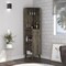 DEPOT E -SHOP Indoor Furniture Modern Jaipur Corner Bar Cabinet - Dark Brown